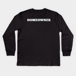 Black Homeowner Kids Long Sleeve T-Shirt
